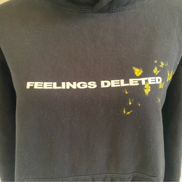 Pacsun Black Hoodie “Feelings Deleted…Not Today” Size M - Picture 2 of 5